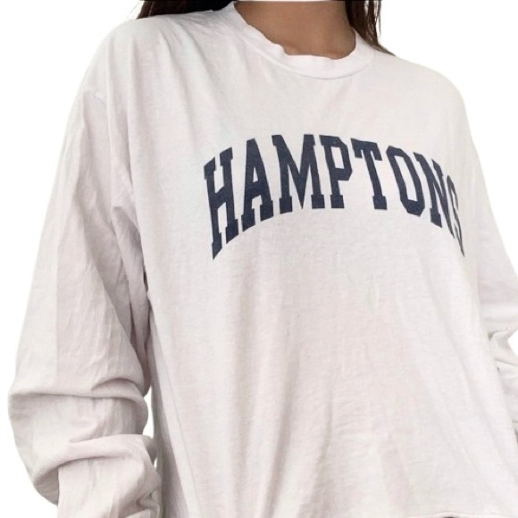Brandy Melville Tops - Brandy Melville- “Hamptons” Cotton Long Sleeve T-Shirt
